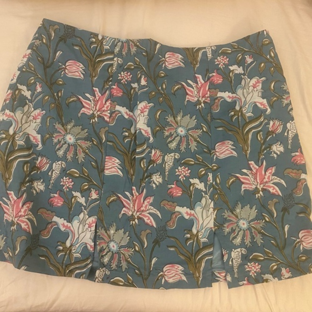 Side slit beautiful Indian print soft cotton skirt